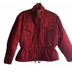 Inside Edge Performance Outerwear Womens Red Jacket Zip Pockets Insulated M Ski